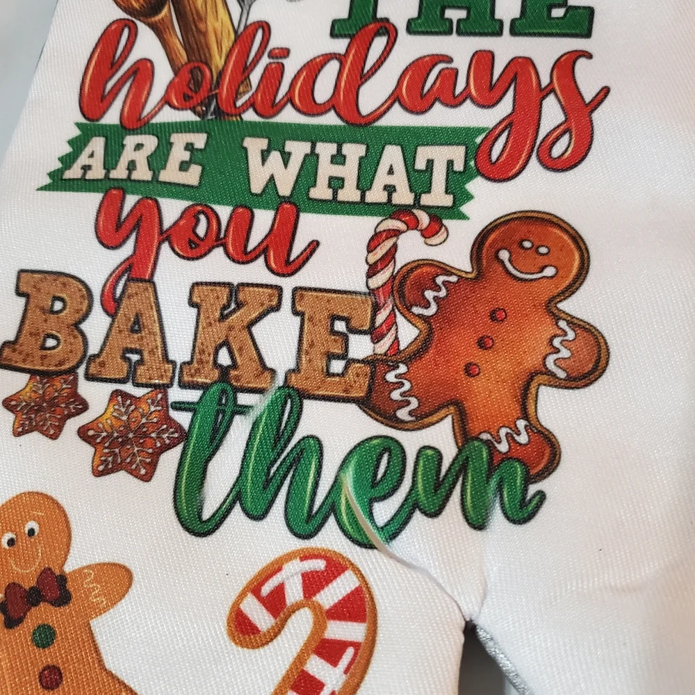 The holidays are what you bake them oven mitt